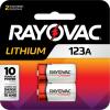 imageRayovac 123A Lithium Batteries 3V Lithium Photo Batteries 2 Battery Count2 Count Pack of 1