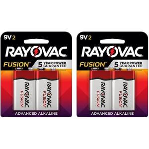 imageRayovac Fusion 9V Batteries Premium Alkaline 9V Battery 2 Count36 Count