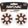imageRayovac Hearing Aid Batteries Size 312 for Advanced Hearing Aid Devices 16 CountBrown Tab