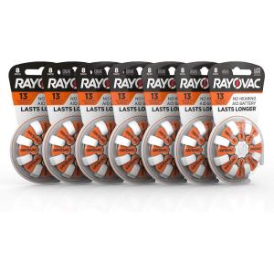 image:imageRayovac Size 13 Hearing Aid Batteries 56 Pack Size 13 Batteries56 Count Pack of 1